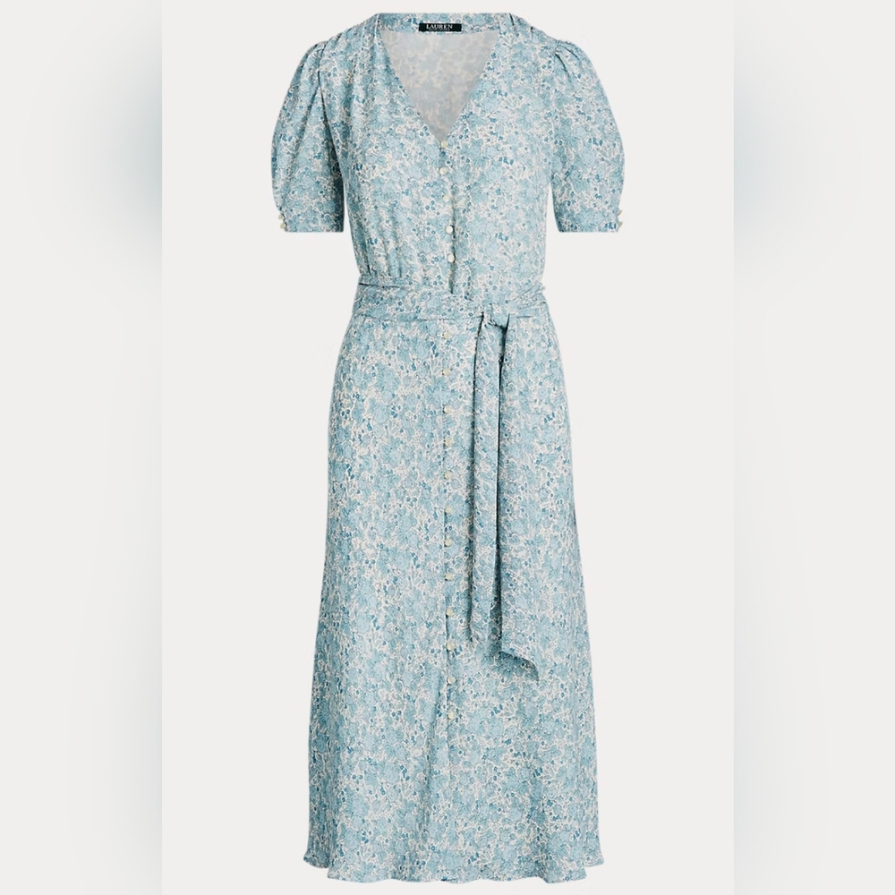 Lauren Ralph Lauren Floral-Print Georgette Dress - Size 2